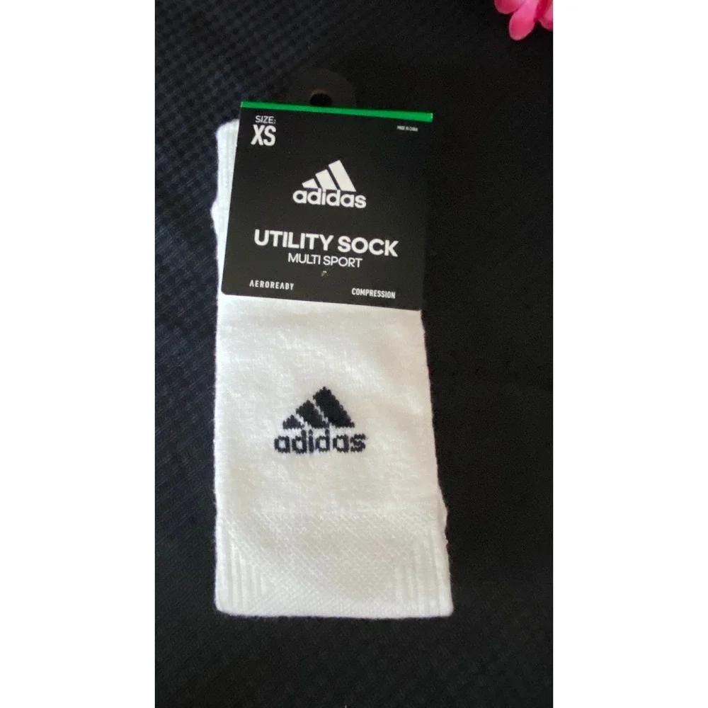 Adidas Aeroready Utility Multi Sport Socks White Size XS New With Tags